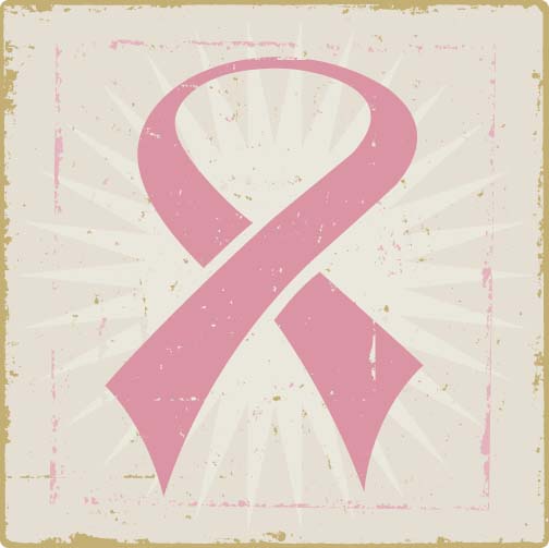 Pink ribbon_distressed